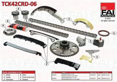 FAI AUTOPARTS tck42crd06 -  Комплект цели привода распредвала